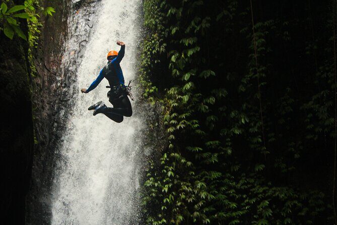5Hrs Advanced Canyoning (50m) 12 Rappels (Pickup, Lunch & GoPro) - What happens from the first leap to the last descent