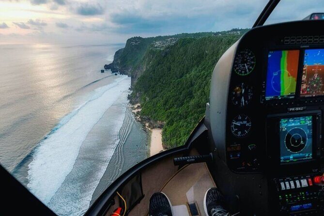 Above the Island of Gods Helicopter Tour - Nyang Nyang Beach: pristine white sand, seen in one frame