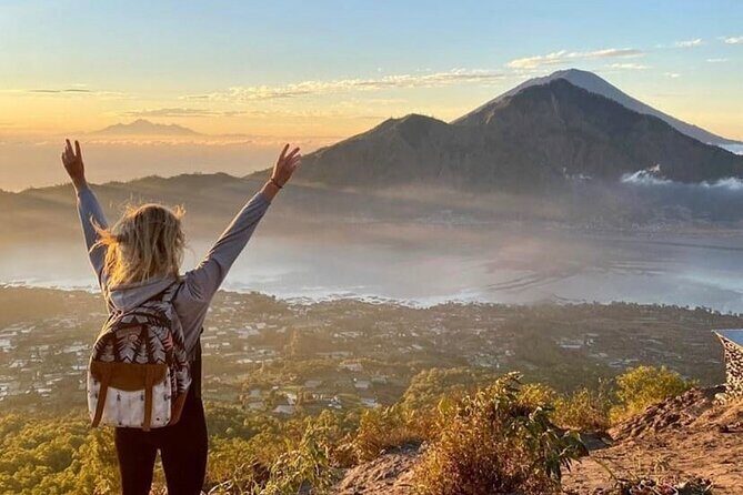 All Inclusive Mount Batur Sunrise Hike With Hotspring - The view payoff: caldera, Lake Batur, and the changing sky