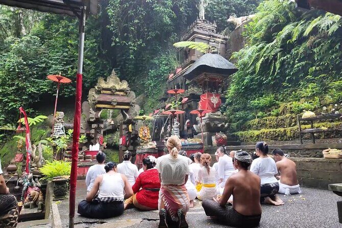 Atman Bali Journey water blessing - Holy Water Purification in Bangli: Two Waterfalls, Sacred Bells, and a Natural River