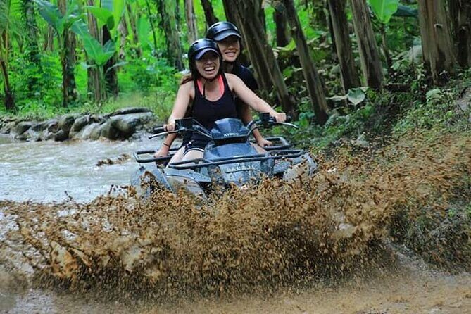 Balaji Adventure Bali Quad Bike 350cc and Ayung Rafting - The track details: bamboo, rice fields, and that steep 45-degree drop