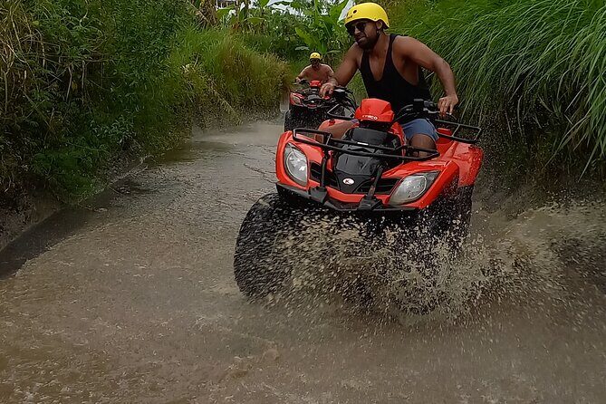Bali : Gorilla Cave ATV & Ubud White Water Rafting With Lunch - ATV in Ubud: Safety Gear First, Then Gorilla Face Cave Terrain