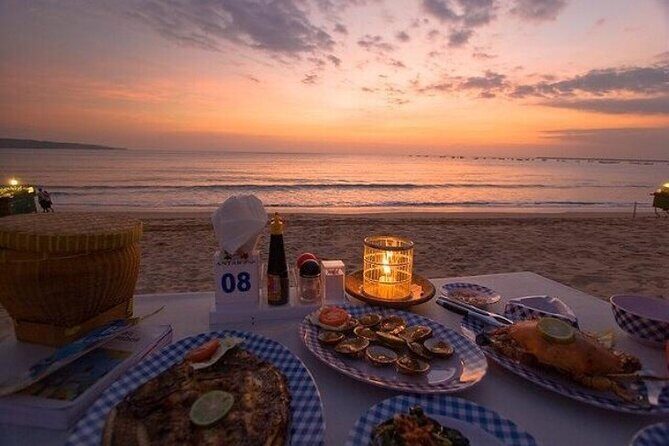 Bali Romantic Seafood Dinner under sunset jimbaran Beach - Beach-sand tables: what the setting really feels like