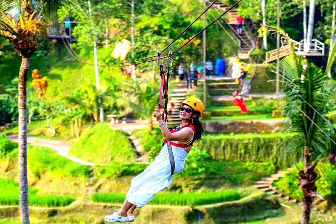 Bali Ubud Zipline Jungle Swing and Waterfall Tour - Jungle Swing at Satria Swing: Tarzan-Style Energy