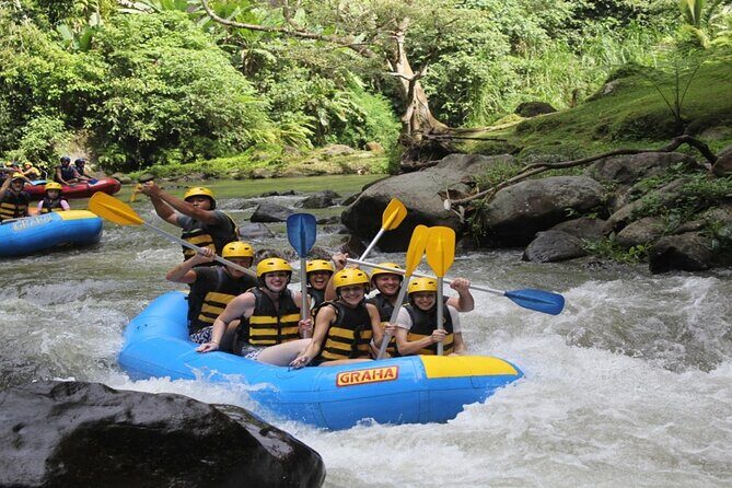 Bali White Water Rafting Adventure at Ayung River Bali - The end of the raft: plan for stairs and pack a change of clothes