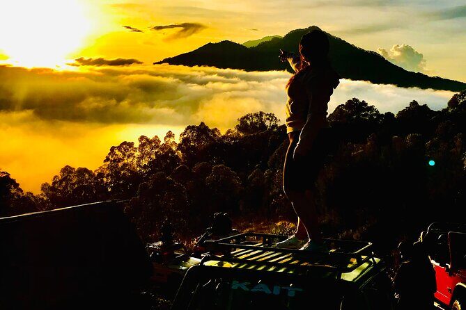 Mount Batur Sunrise Jeep Tour - After sunrise: riding past black lava in the Kintamani area