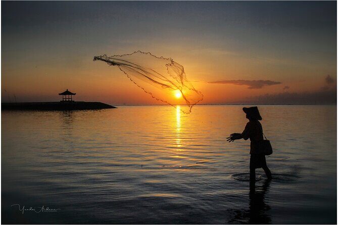 Sunrise With Fisherman Shot Tour in Bali - Rendang Rock Village and rice-field views with possible volcano backdrop