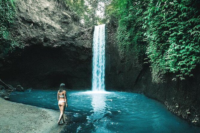 Three Main spot Bali Waterfall with Swing - Tegenungan Waterfall: a swim-friendly start at the Petanu River sacred area