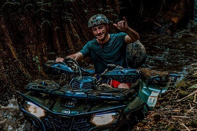 Ubud ATV Alasan Adventure Waterfall Gorilla Cave & Cretya Pool - The waterfall moment: expect a wet stop, then plan your clothes