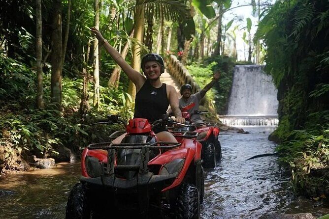 Ubud: ATV Quad Bike, Jungle, Waterfall, Tunnel and Rafting Trip - ATV to Gorilla Cave with Alasan Adventures: jungle trails, tunnel energy, and 250cc power