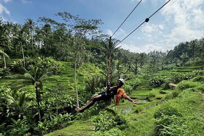 Ubud: ATV Rafting + Zipline, Swing, Sky Bike in Bali Rice Terrace - U Fun Field: zipline, swings, and sky bike over the rice