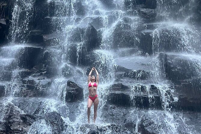 Ubud Top Waterfall and swing in tegallalang - Stop 1: Kanto Lampo Waterfall’s black rock staircase (and where you’ll actually see it)