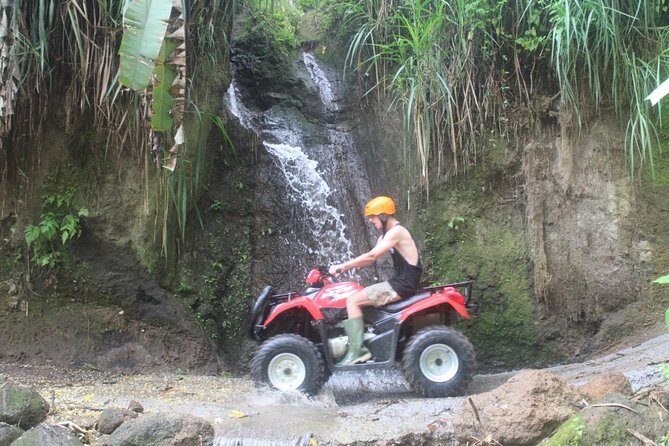 Ubud's Quad Bike - ATV Single Ride - The guided ATV route north of Ubud: rice fields, river, jungle trails